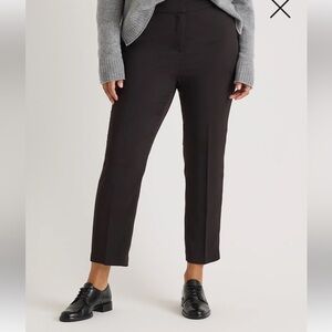 Quince Black Stretch Crepe Ankle Pants